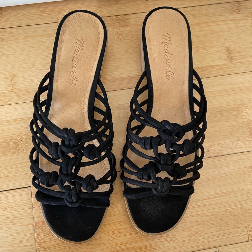 Madewell Black Strappy Sandals - Picture 2 of 7